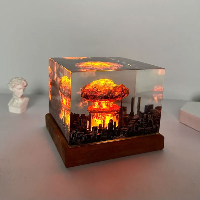 Explosion Bomb Resin Lamp