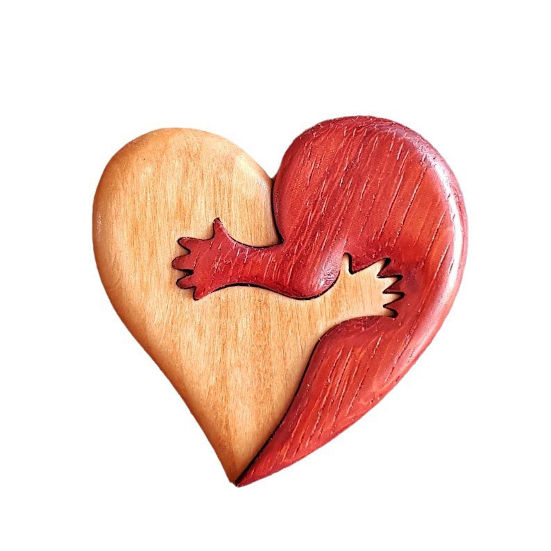 A Hug From My Heart For You - Handmade Pinback Button