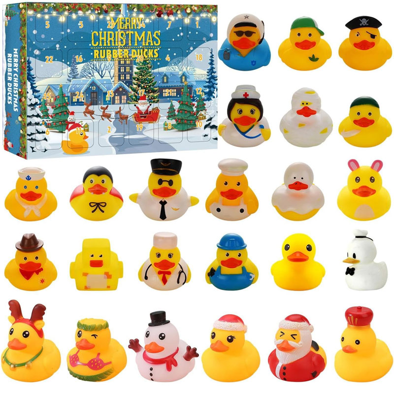 24 Days Advent Calendar Countdown Working Rubber Ducks