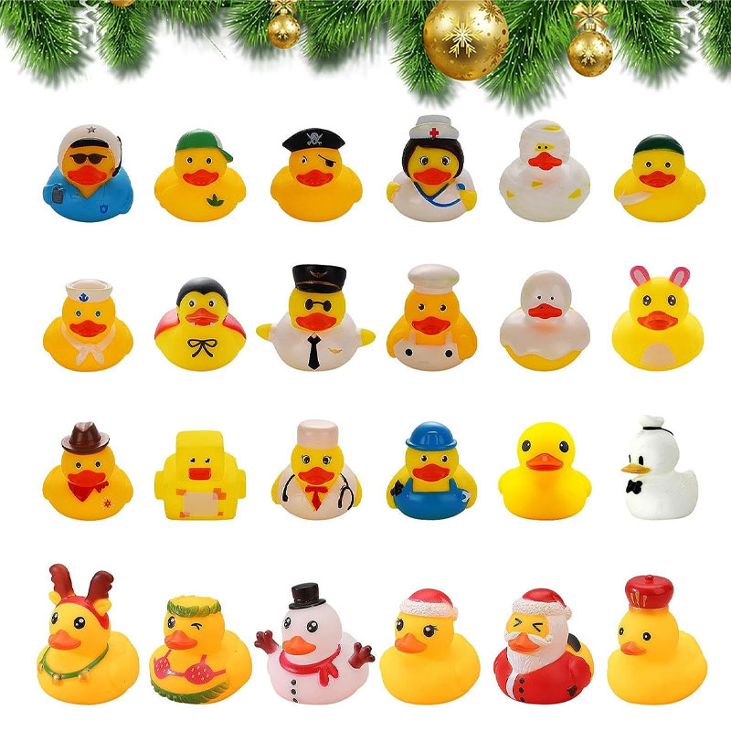 24 Days Advent Calendar Countdown Working Rubber Ducks