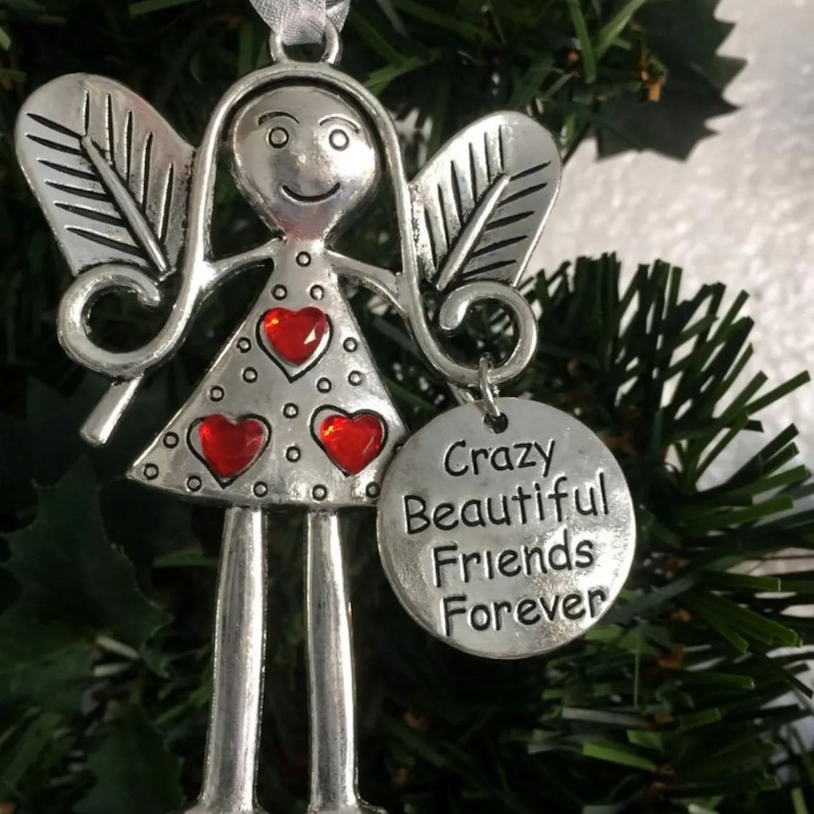 Crazy Beautiful Friends Forever - Angel Ornament