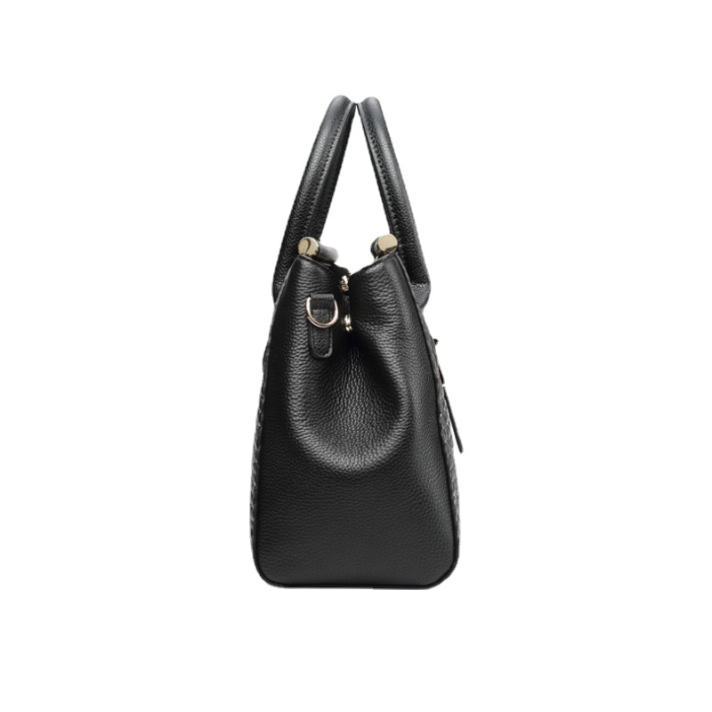 🎁 ¡Descuento del 48% en todos los productos! Bolso Elegante de Piel de Caimán Negro con Detalles en Oro Brillante 💎