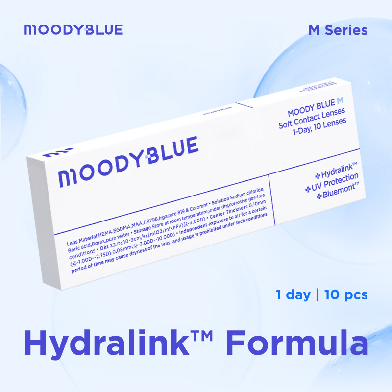 moody BLUE M Series Clear Contacts | 1 Day, 10 pcs