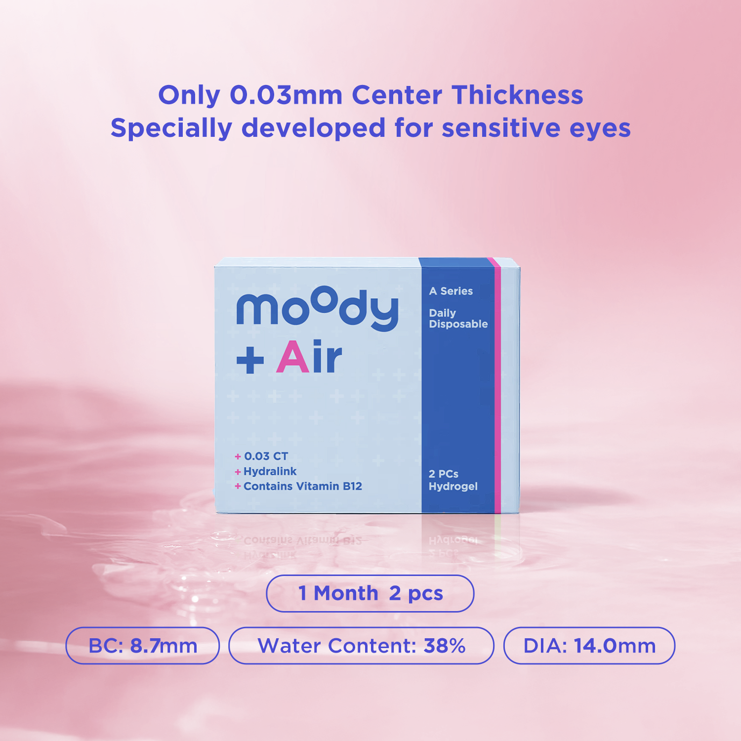 moodyPlus A Daily Contacts, 2 pcs