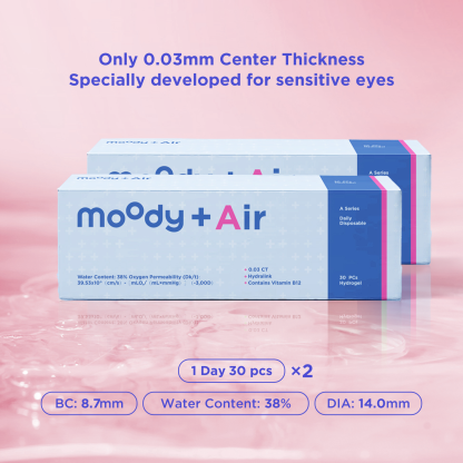 moodyPlus A Daily Contacts, 30 pcs,2pack