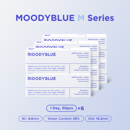 moody+M Series Daily Contacts,30 pcs, 6packs