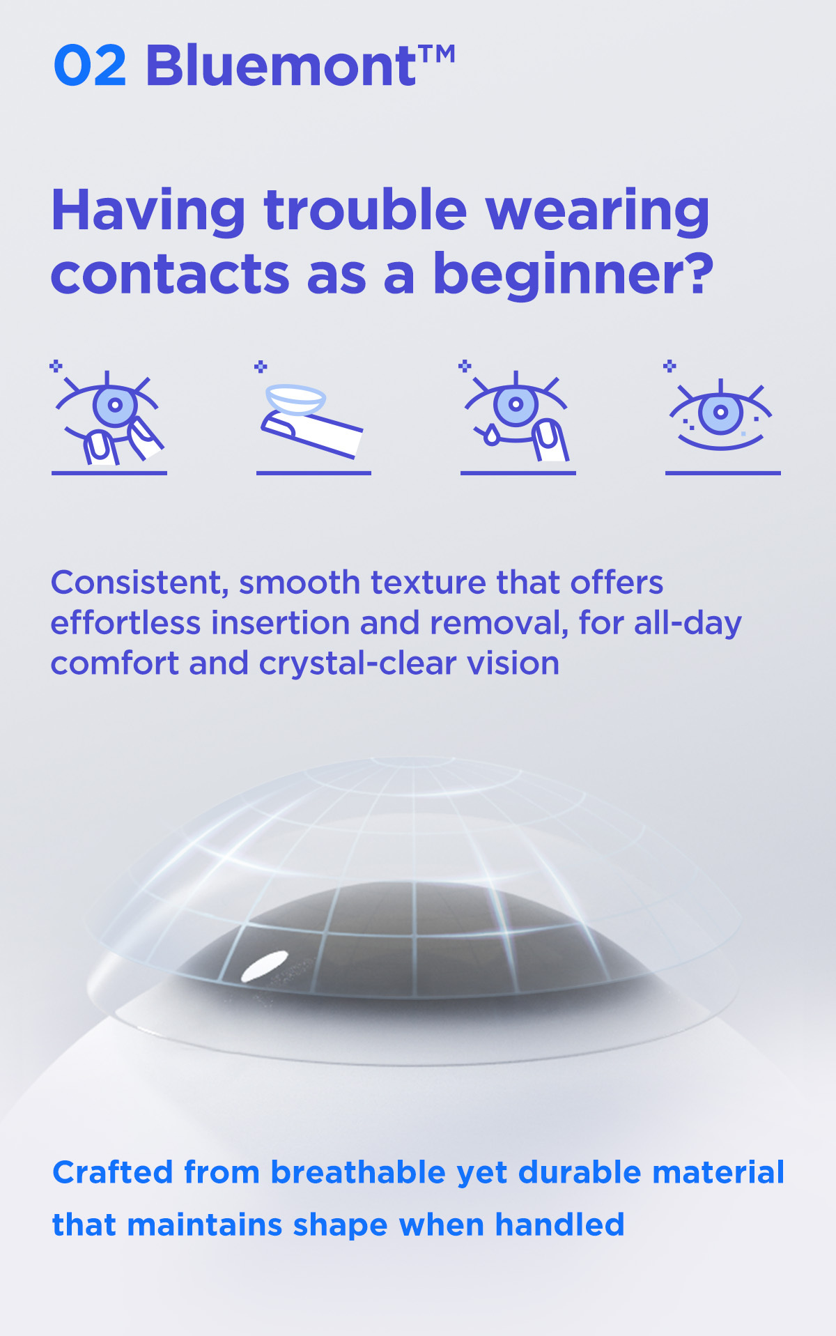 moody BLUE M Series Clear Contacts | 1 Day, 10 pcs