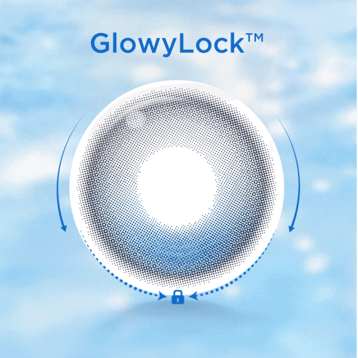 GlowyLock anti-rotation lens animation