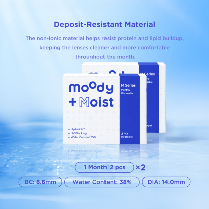 moodyPlus M Monthly Contacts, 2pack