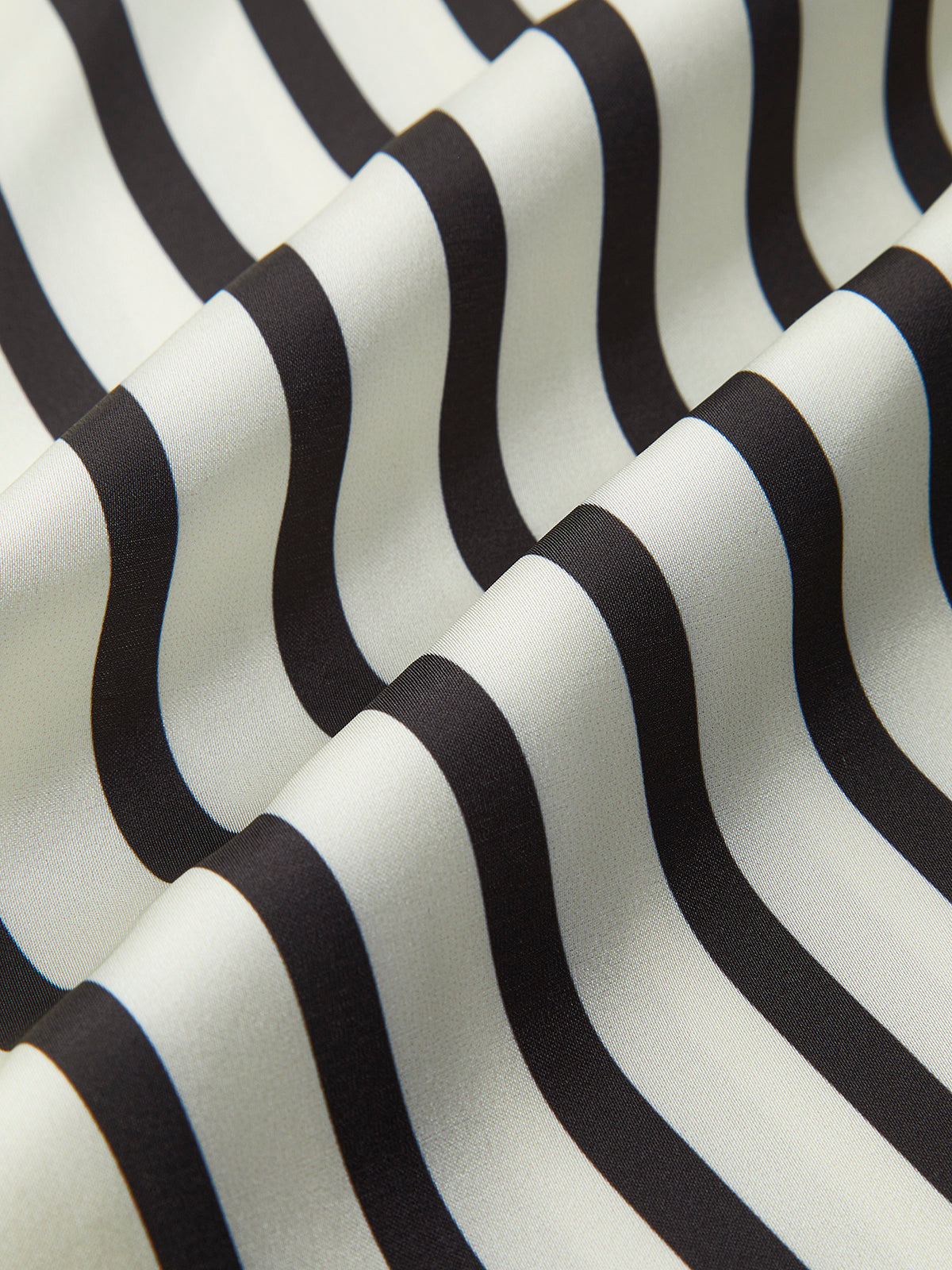 Satin Striped Button Cozy Blouse