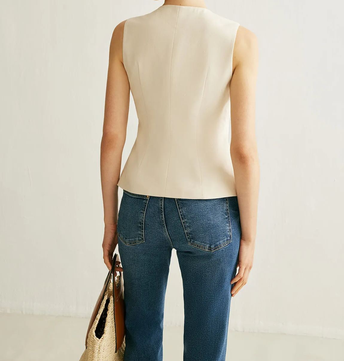 Metal Detail Split Vest