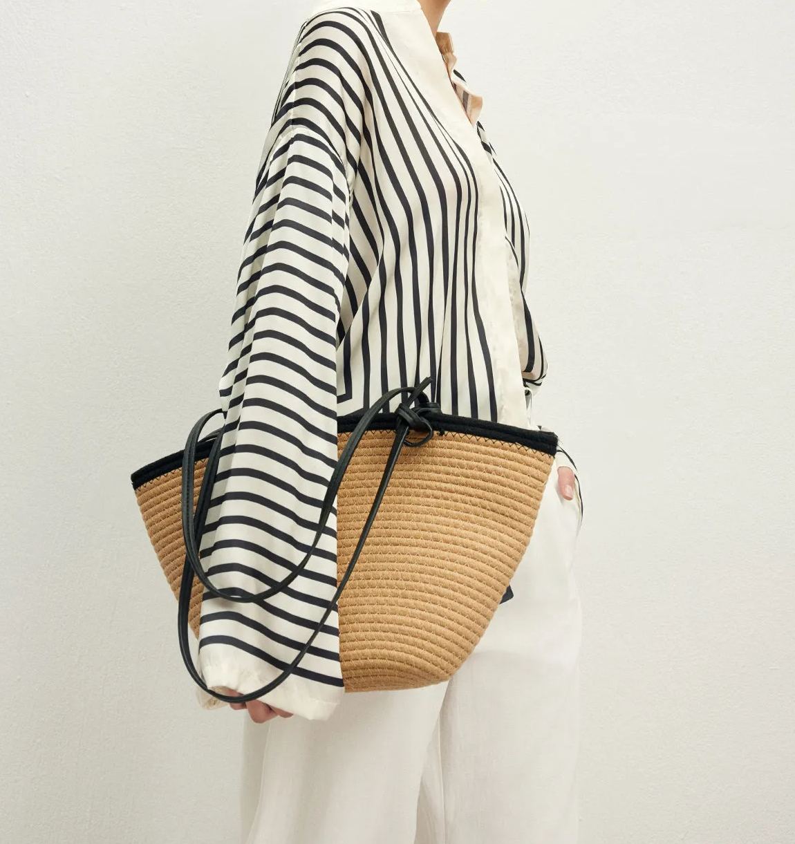 Satin Striped Button Cozy Blouse
