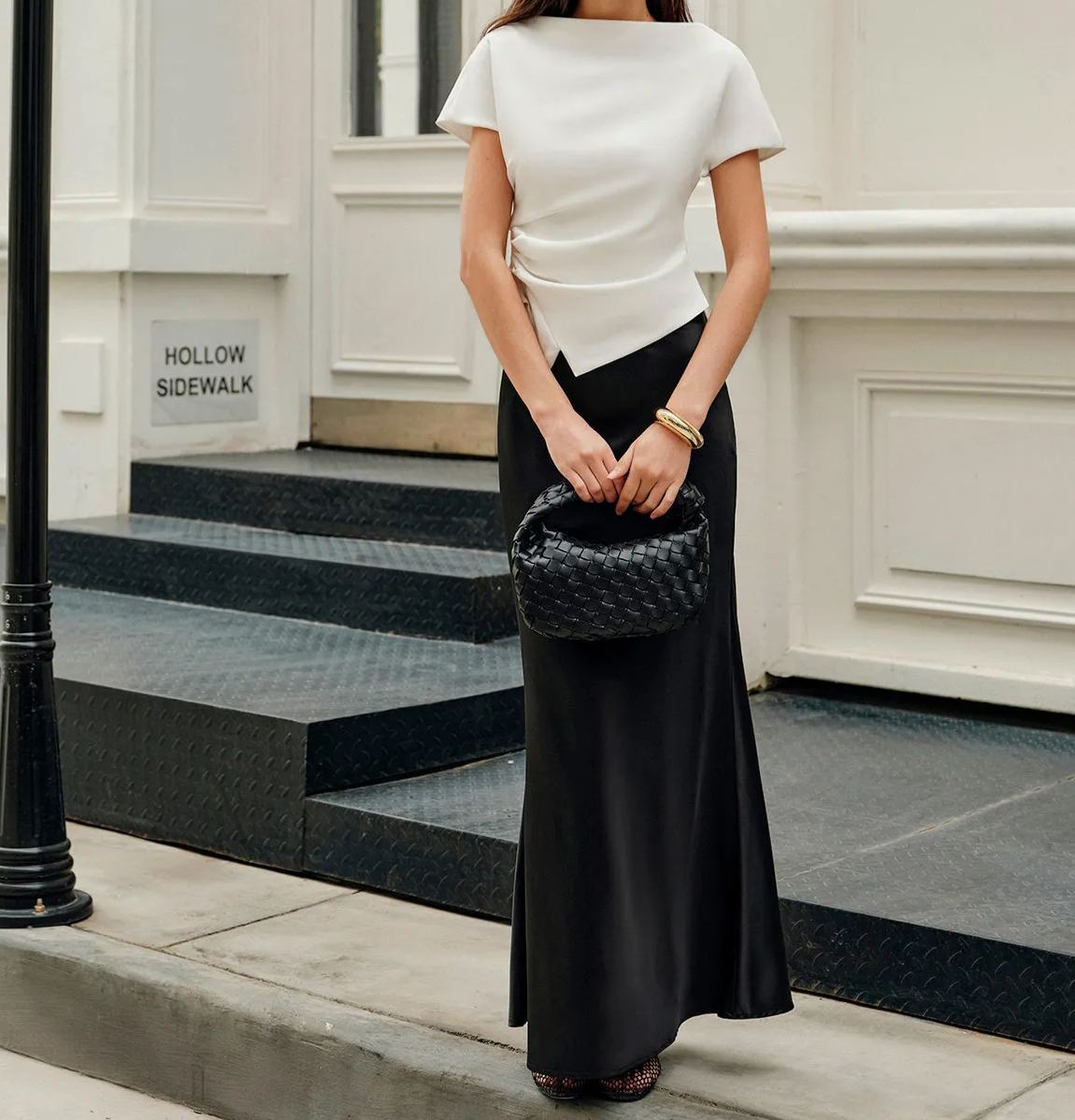 Asymmetric Hem Ruched T-Shirt