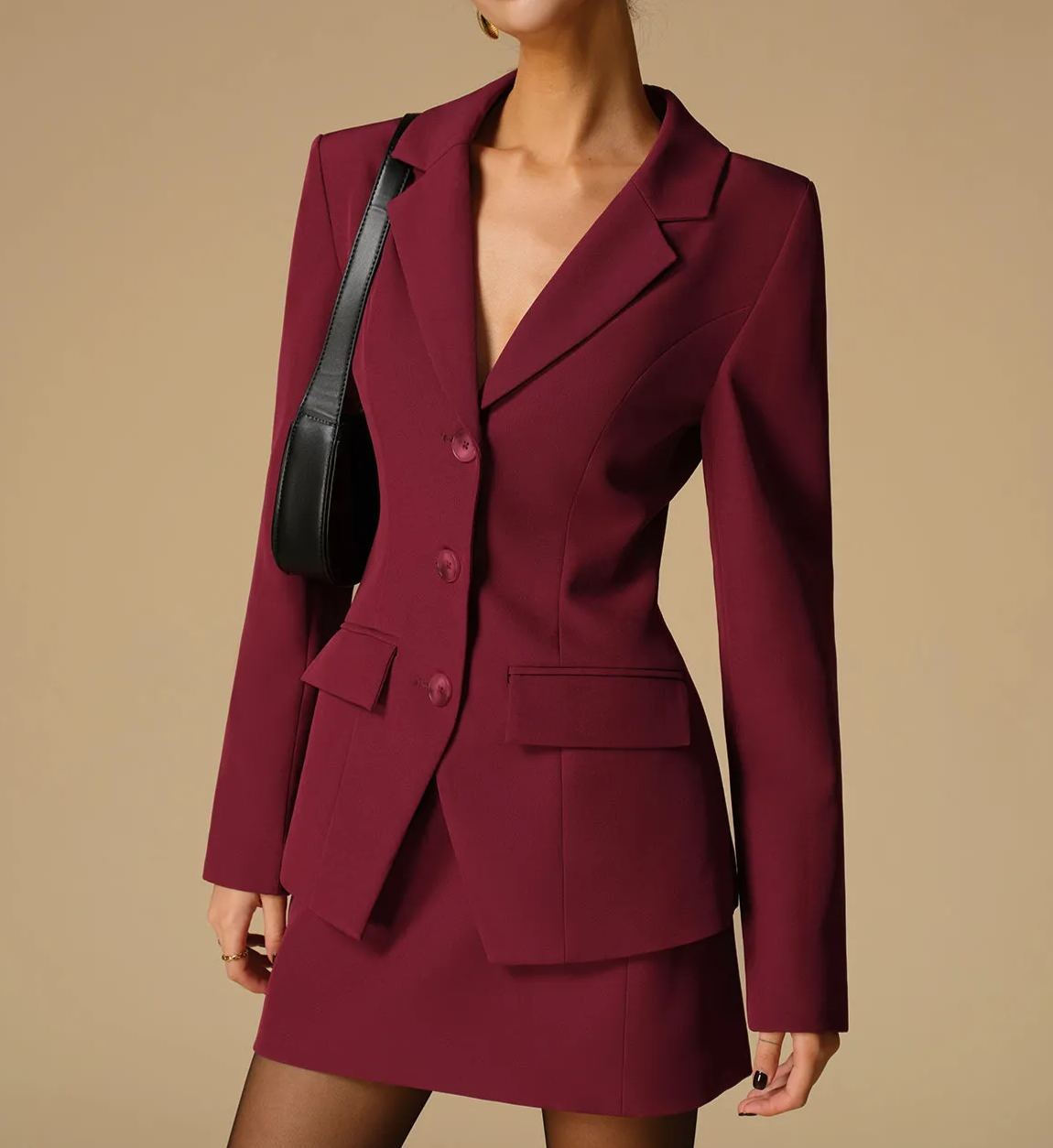 Split Button Slim Blazer