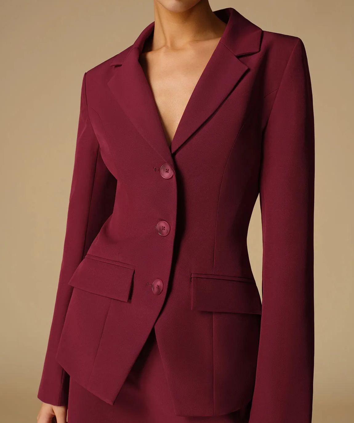 Split Button Slim Blazer