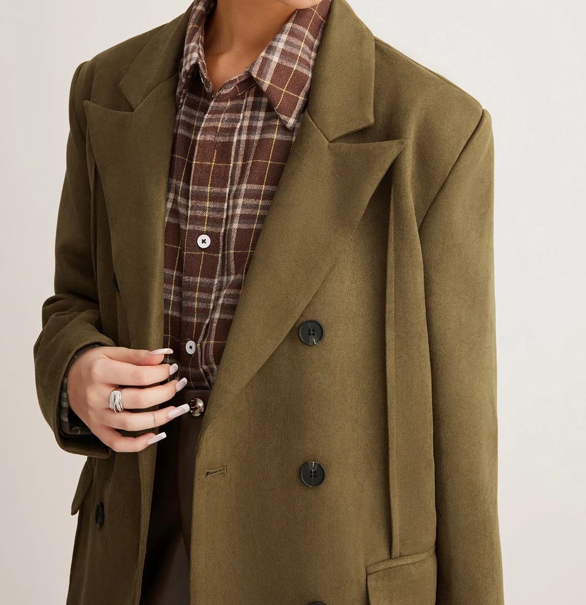 Suede Back-Slit Blazer