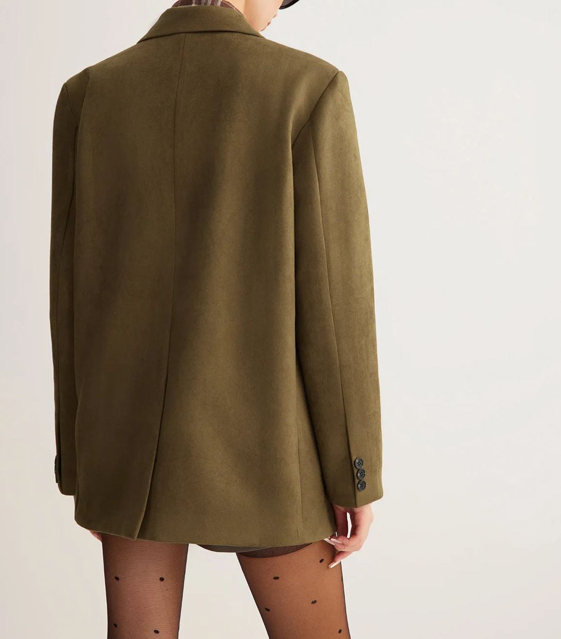 Suede Back-Slit Blazer