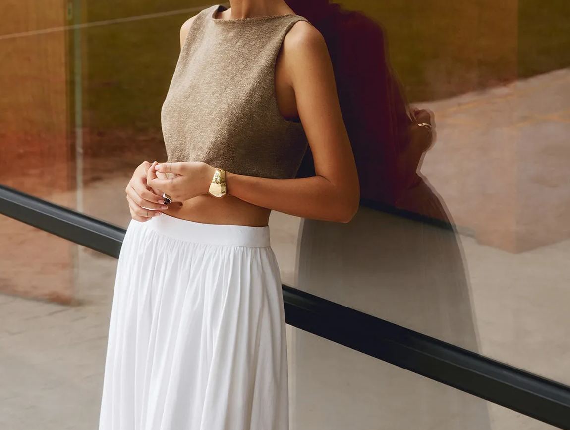 Cotton Blends Crop Tank Top