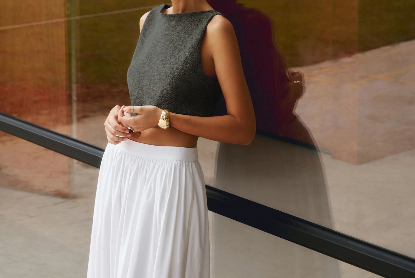 Cotton Blends Crop Tank Top