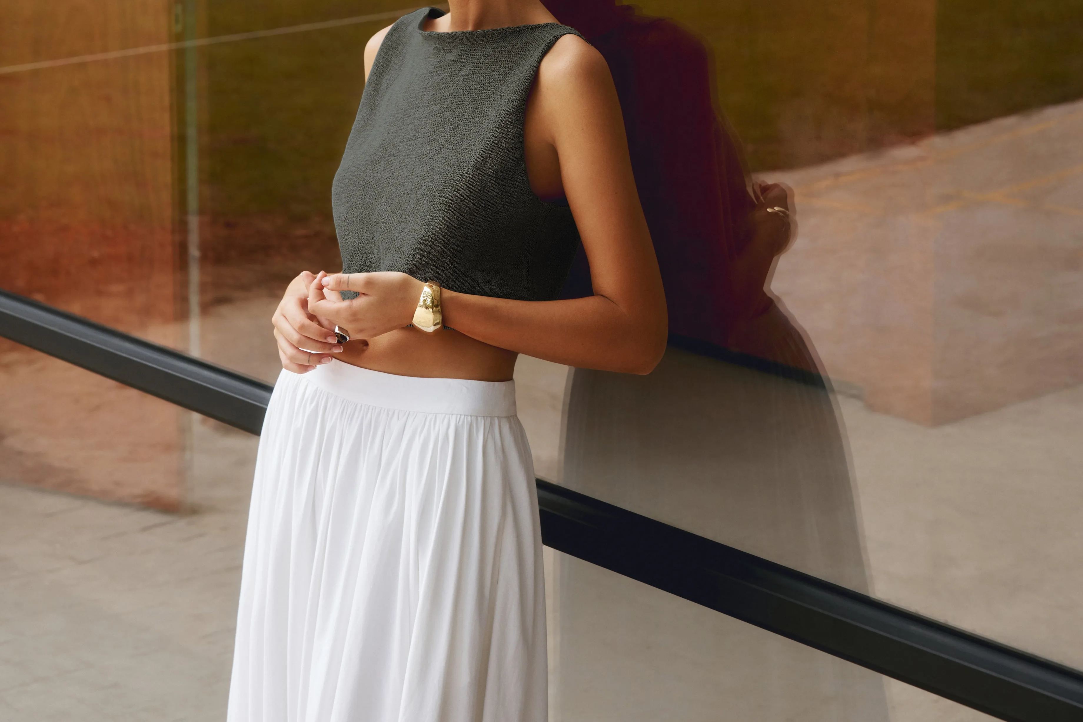 Cotton Blends Crop Tank Top