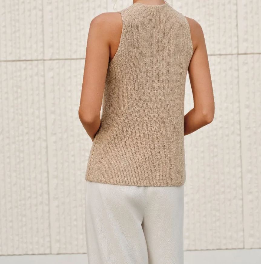 Halter Cross-Over Collar Tank Top