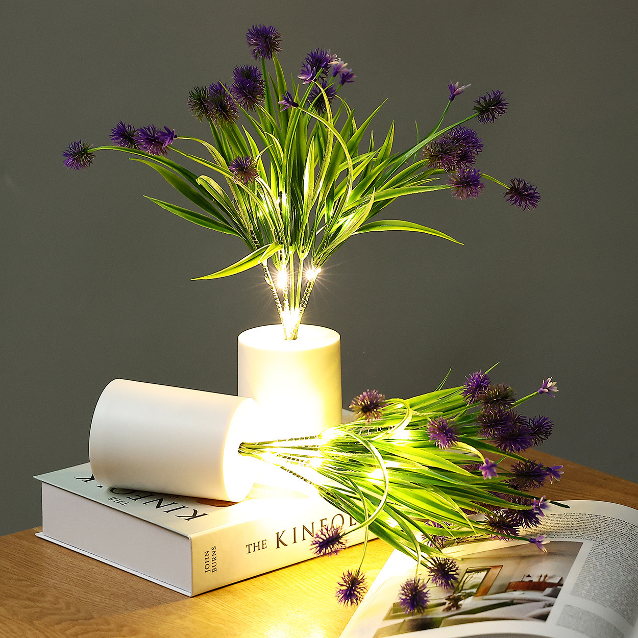 Simulation floral warm light night light