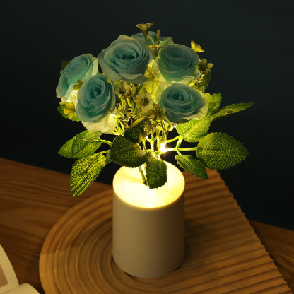 Simulation floral warm light night light