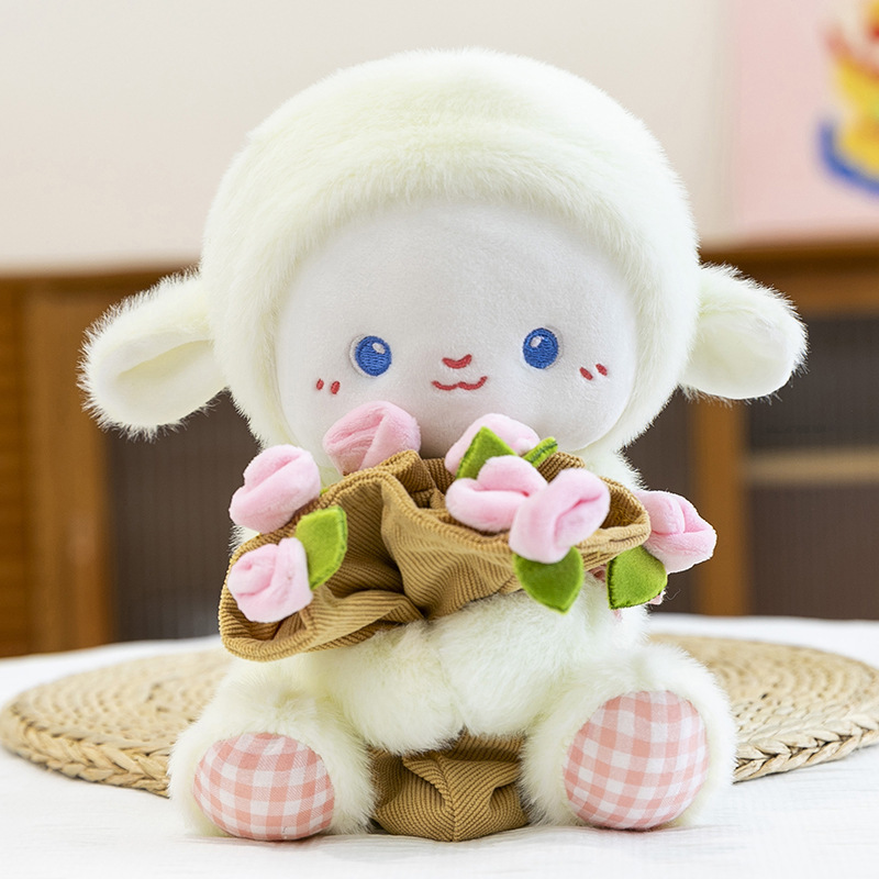 Rose Lamb with Flower Hat