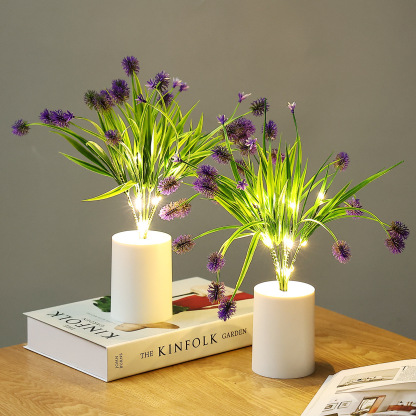 Simulation floral warm light night light