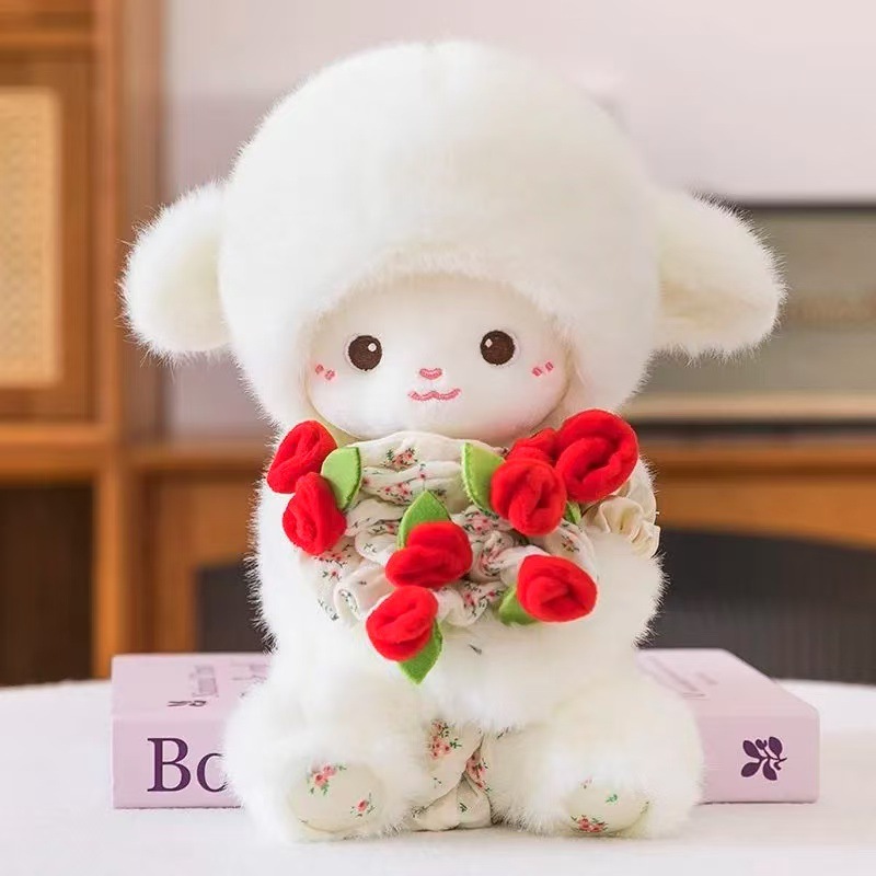Rose Lamb with Flower Hat