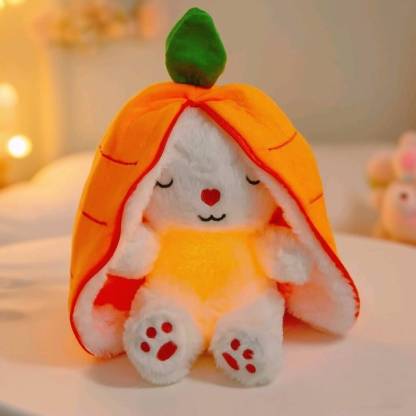 Breathing glowing plush bunny