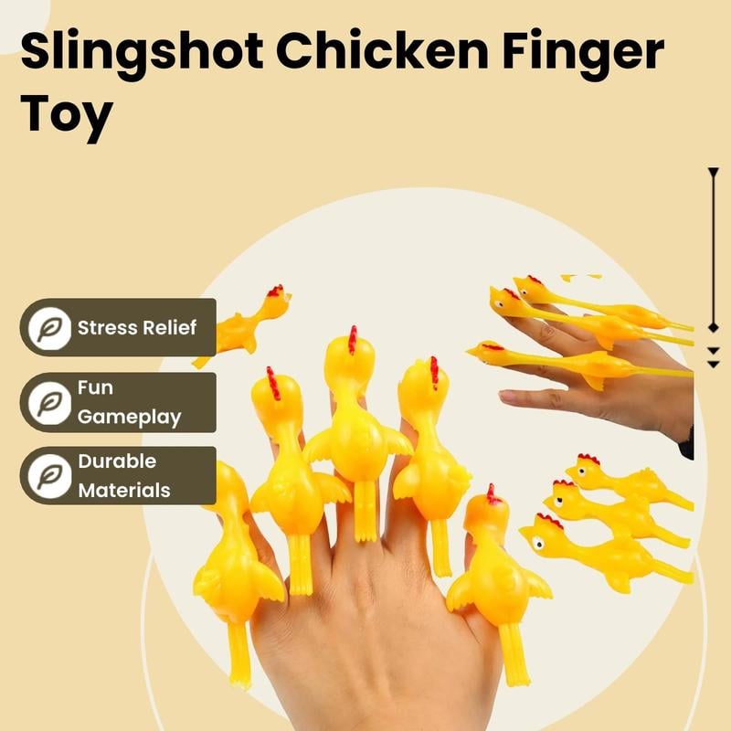 Slingshot Chicken Flying Finger Toy