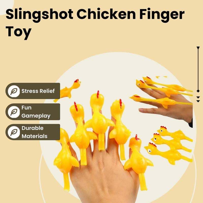 Slingshot Chicken Flying Finger Toy