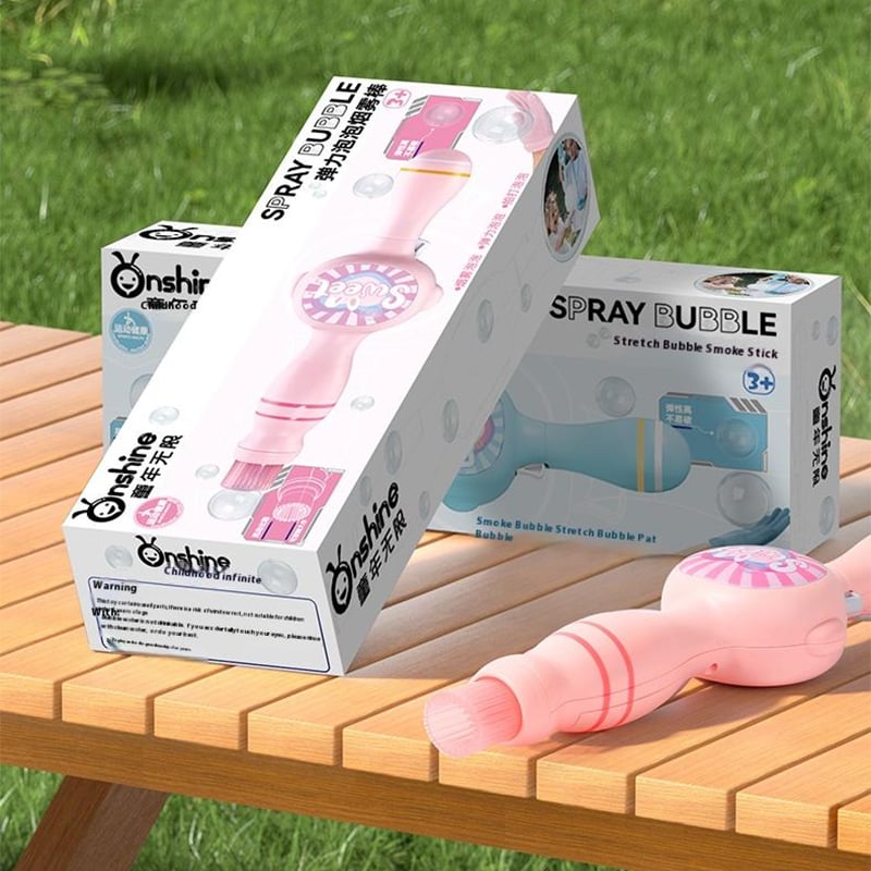 Childhood Infinite Smoke Bubble Machine Elastic Magic Wand-Gift Box Set