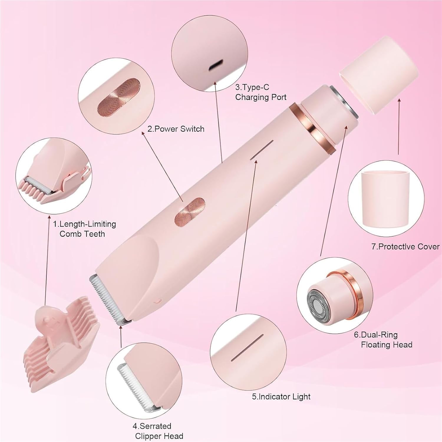 Double head electric full body shaver