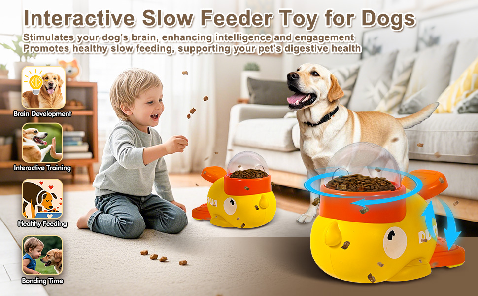 Interactive Slow Feeder Toy for Dogs