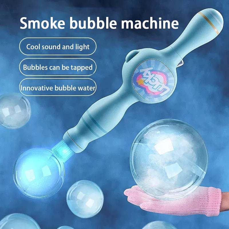 Childhood Infinite Smoke Bubble Machine Elastic Magic Wand-Gift Box Set