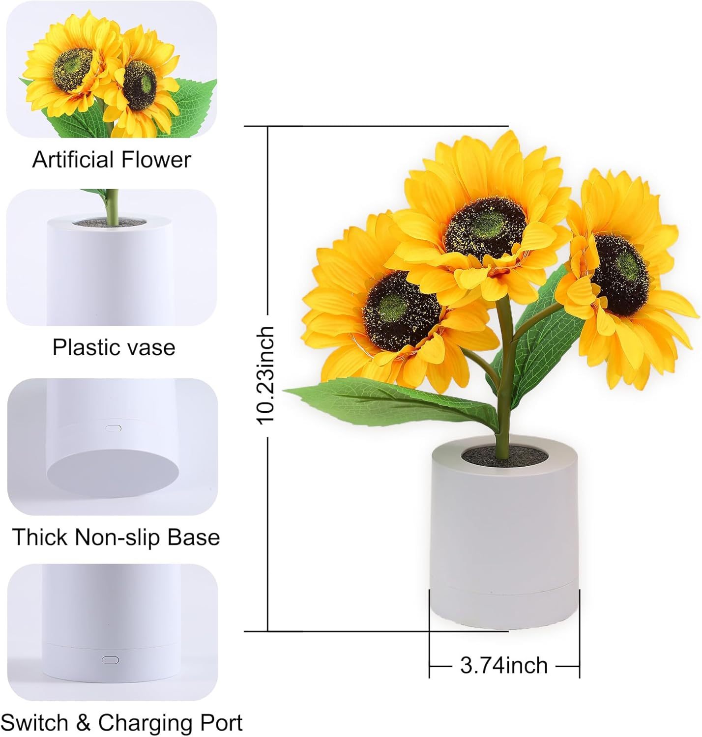 Sunflower LED simulation night light