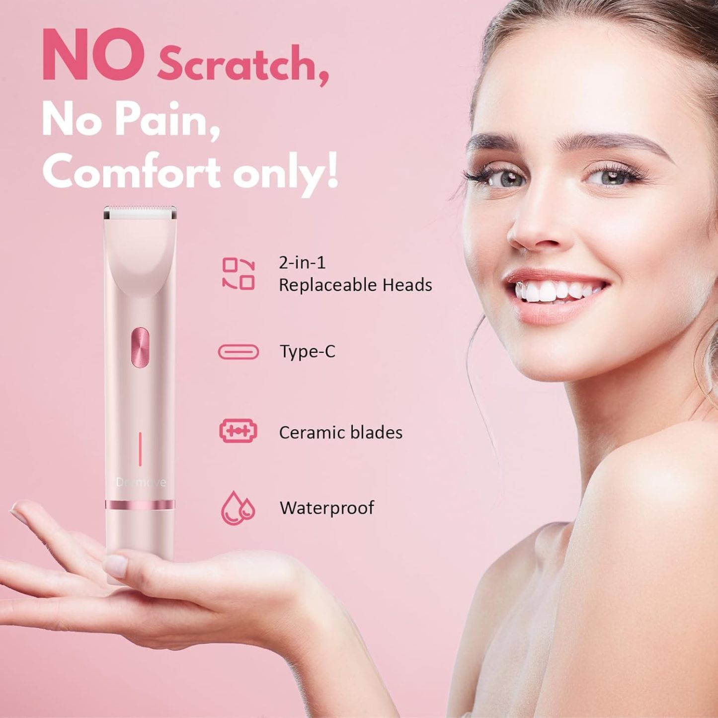 Double head electric full body shaver