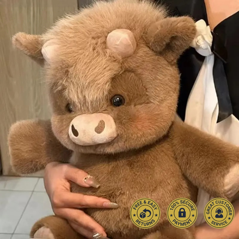 Running Highland Cow Plushie