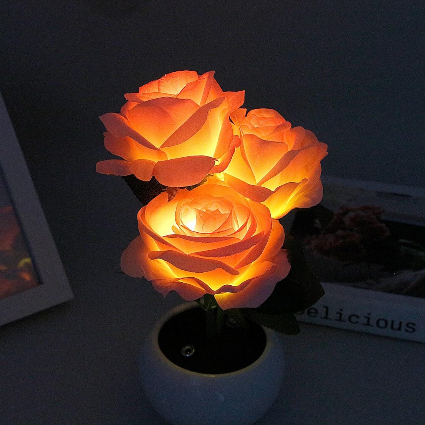 Artificial flower night light