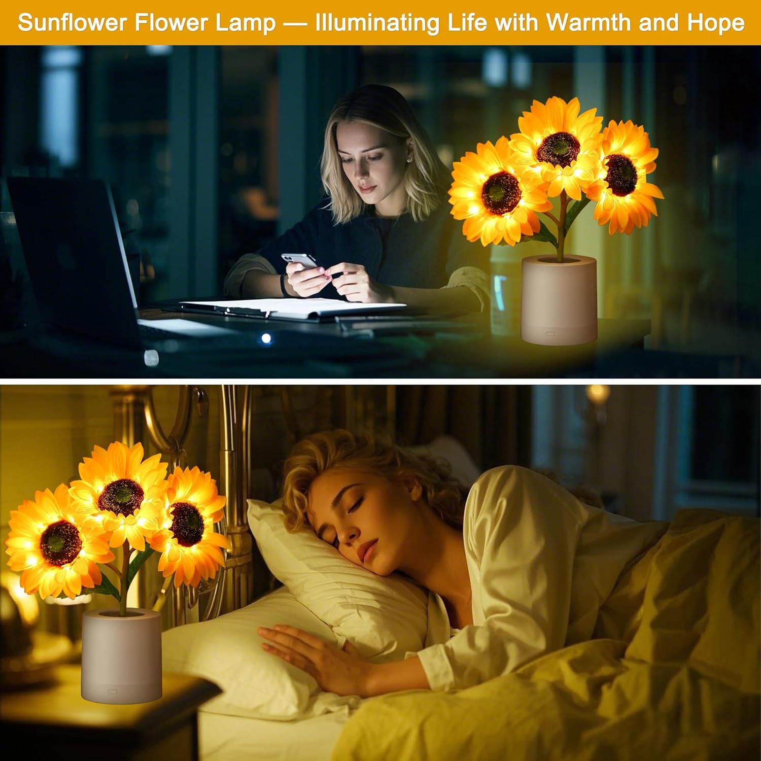 Sunflower LED simulation night light