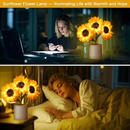 Sunflower LED simulation night light