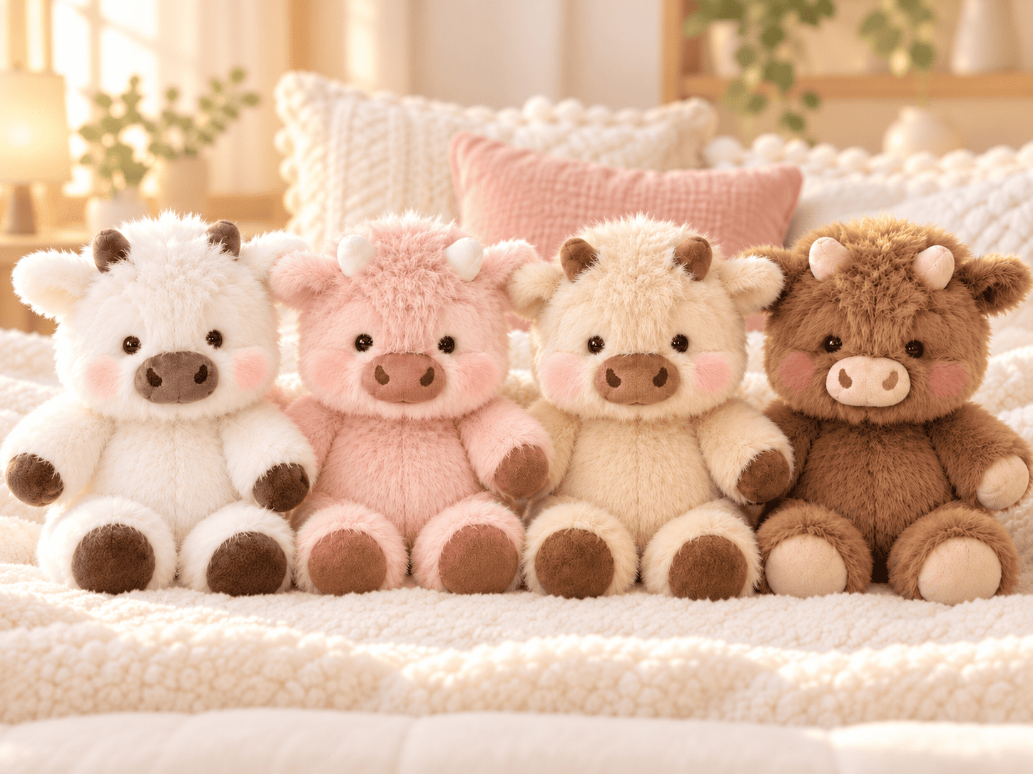Cow plush four colors
