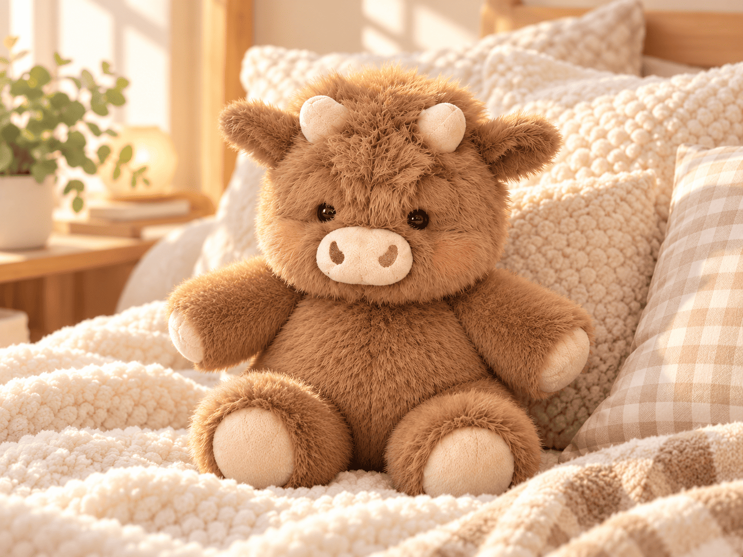 Cute plush cow room decor