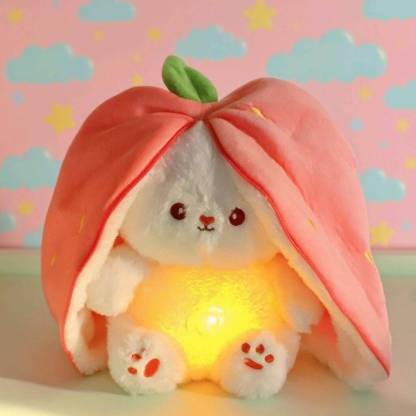 Breathing glowing plush bunny