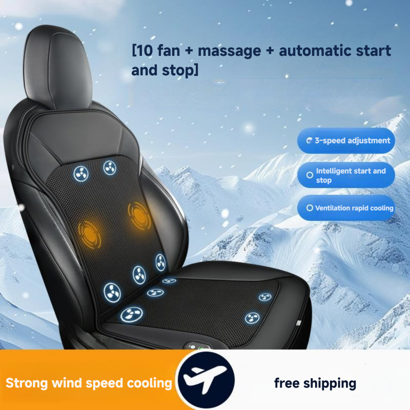 🚗Newly upgraded semiconductor cooling and ventilation seat cushion