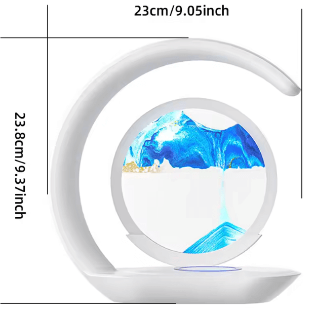 Wireless fast charging hourglass desk lamp