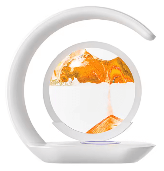 Wireless fast charging hourglass desk lamp