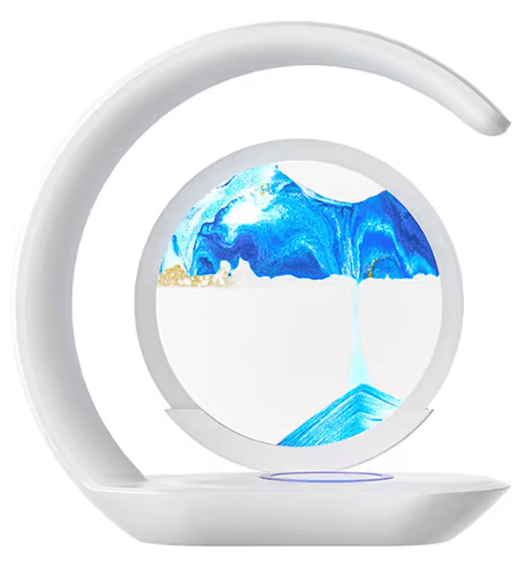 Wireless fast charging hourglass desk lamp